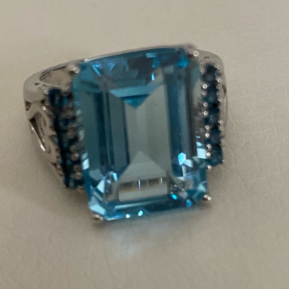 Genuine Blue Topaz Ring